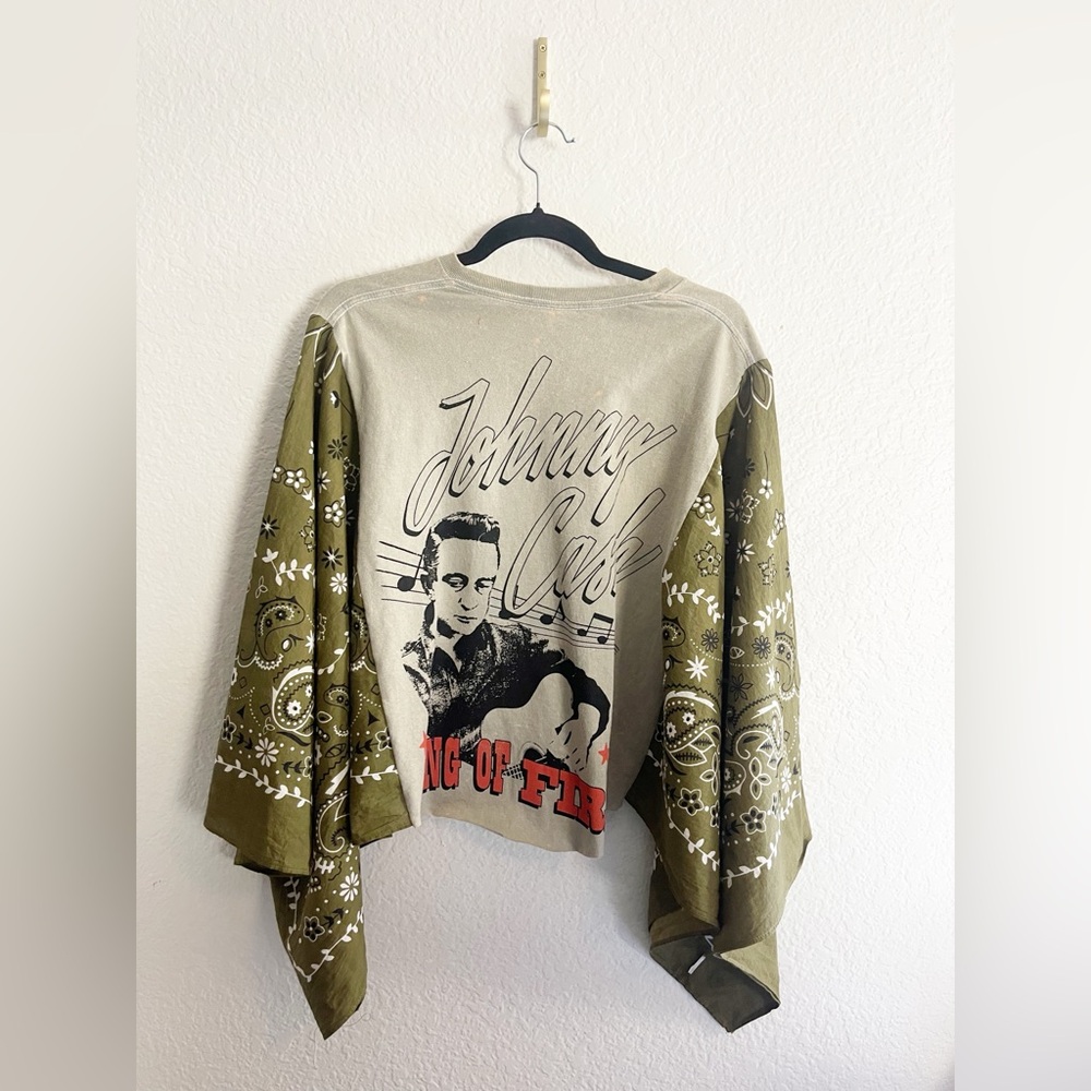 Willie, Janis, Lynyrd, Cash Custom Bandana Kimono Upcycle rework - Picture 11 of 13